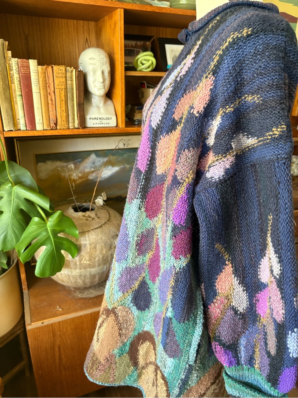 Hand-Knit Colourful Oversize Knit Sweater OS - Picture 10 of 10